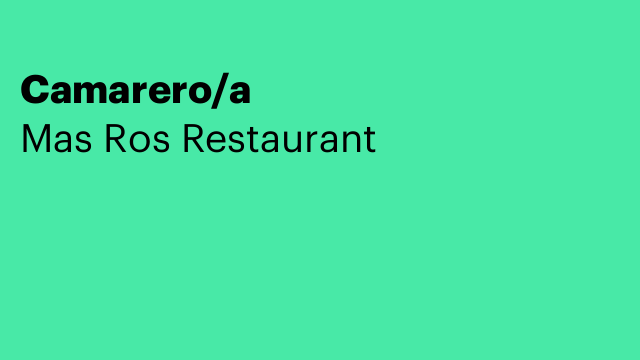 Camarero/a