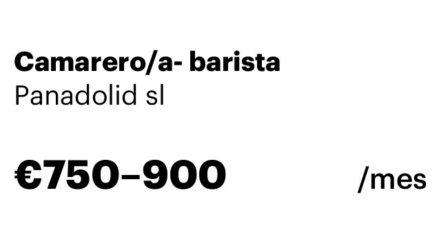 Camarero/a- barista
