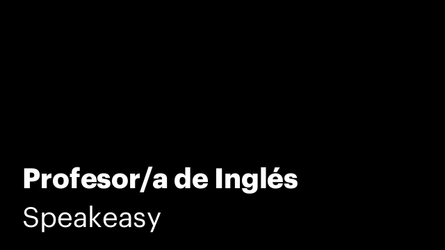 Profesor/a de Inglés
