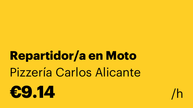 Repartidor/a en Moto