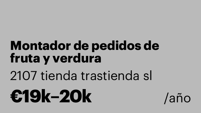 Montador de pedidos de fruta y verdura