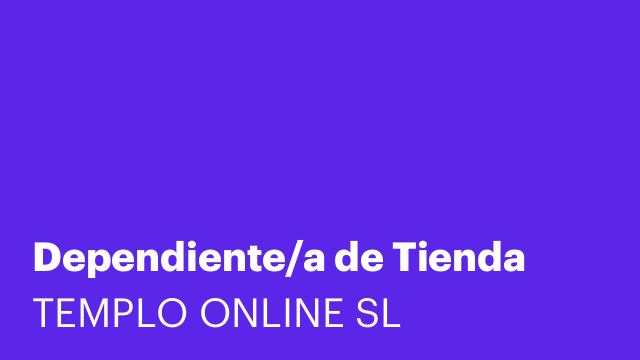 Dependiente/a de Tienda