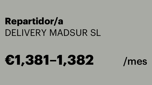 Repartidor/a