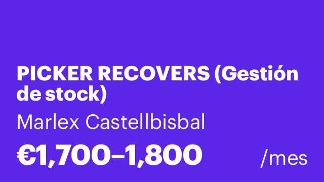 PICKER RECOVERS (Gestión de stock)