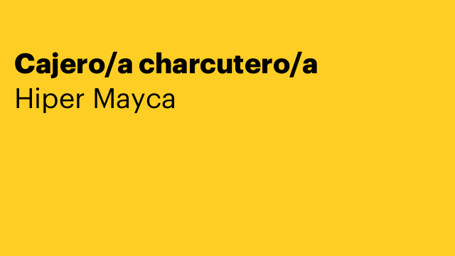 Cajero/a charcutero/a