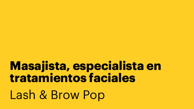 Masajista, especialista en tratamientos faciales