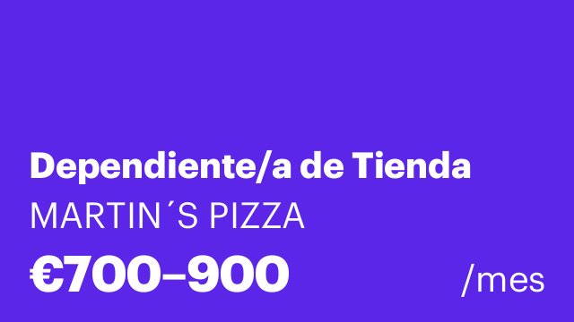Dependiente/a de Tienda