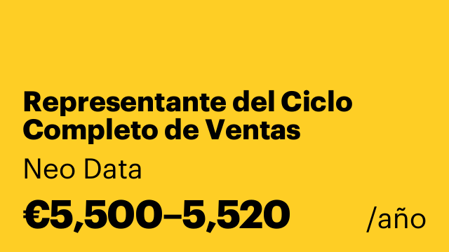 Representante del Ciclo Completo de Ventas B2B–Freelance a Comisión