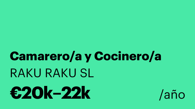 Camarero/a y Cocinero/a