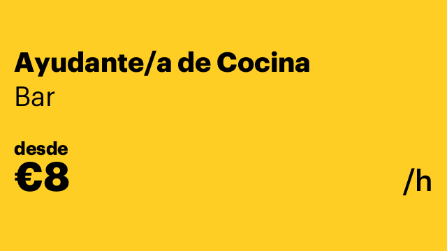 Ayudante/a de Cocina