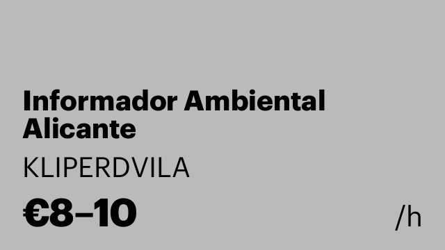 Informador Ambiental Alicante