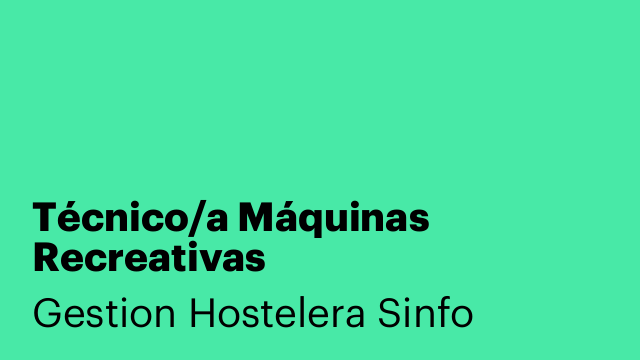 Técnico/a Máquinas Recreativas