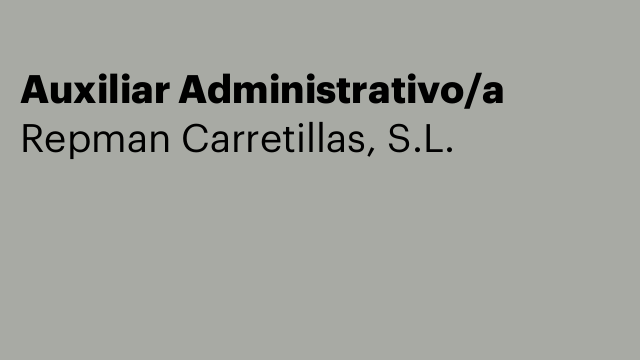 Auxiliar Administrativo/a