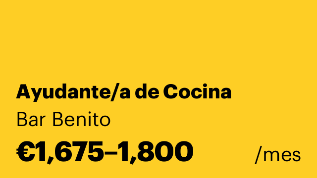 Ayudante/a de Cocina