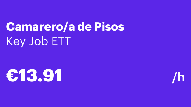 Camarero/a de Pisos