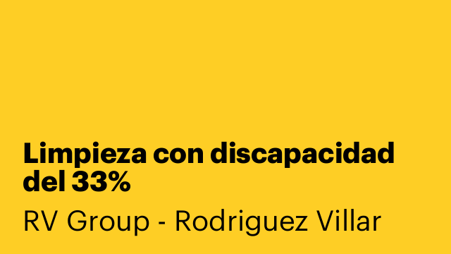 Limpieza con discapacidad del 33%