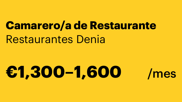 Camarero/a de Restaurante