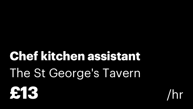 Chef kitchen assistant