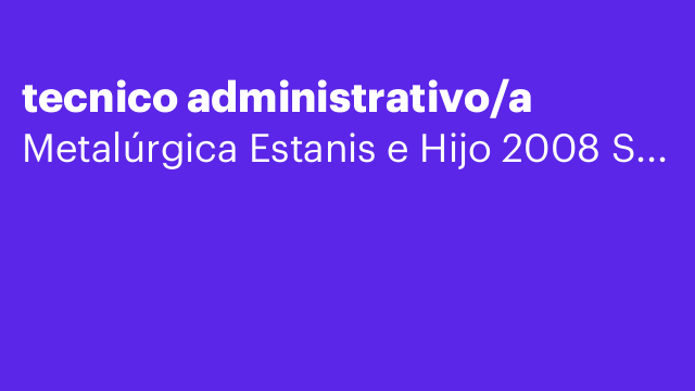 tecnico administrativo/a