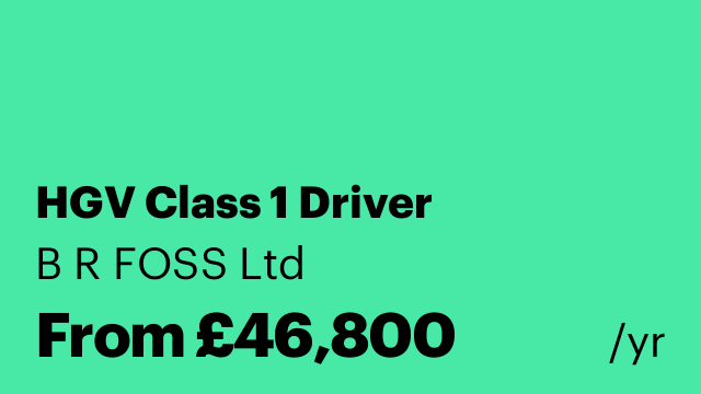 HGV Class 1 Driver