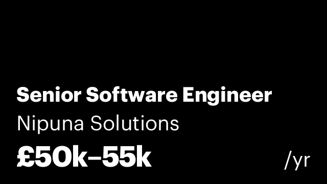 Senior Software Engineer