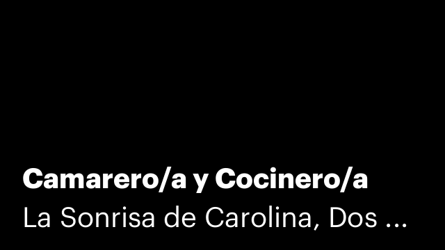 Camarero/a y Cocinero/a
