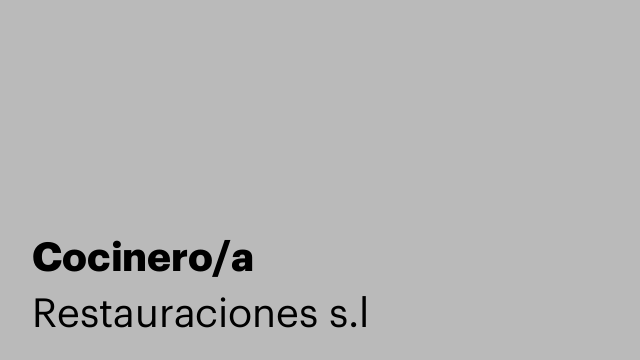 Cocinero/a