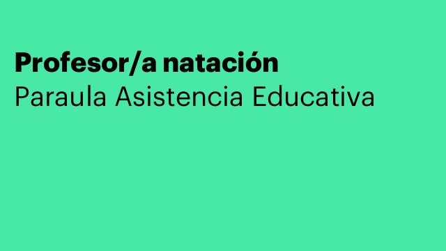 Profesor/a natación