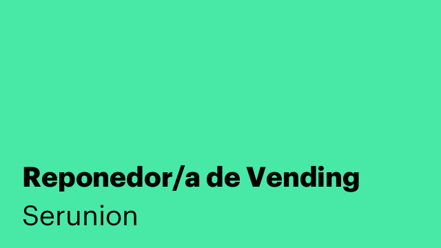 Reponedor/a de Vending