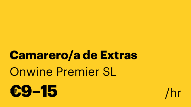 Camarero/a de Extras