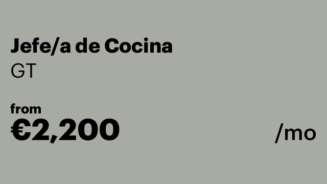 Jefe/a de Cocina