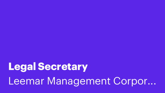 Legal Secretary