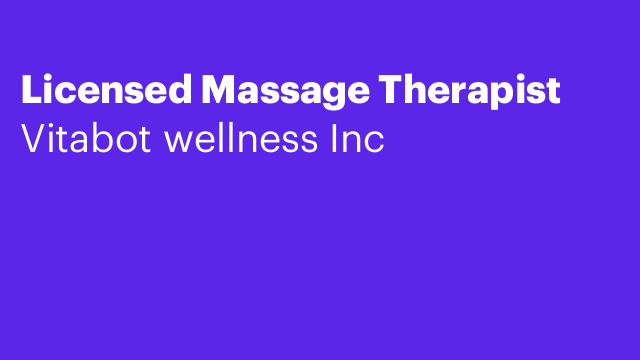 Licensed Massage Therapist