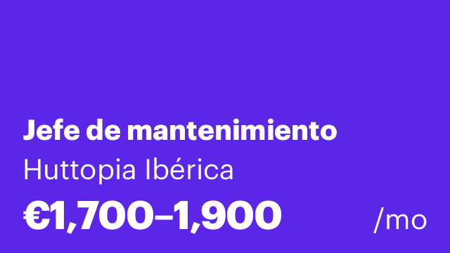 Jefe de mantenimiento