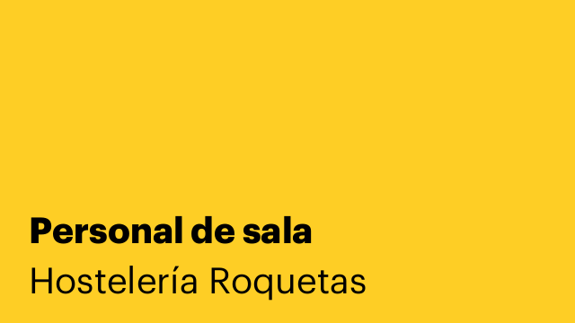 Personal de sala