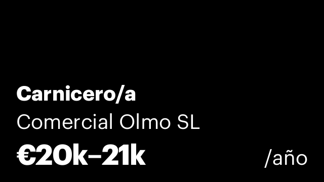 Carnicero/a