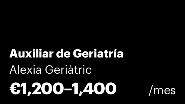 Auxiliar de Geriatría