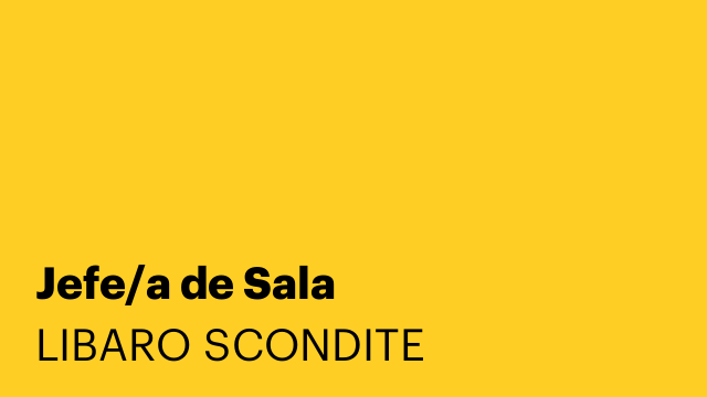 Jefe/a de Sala