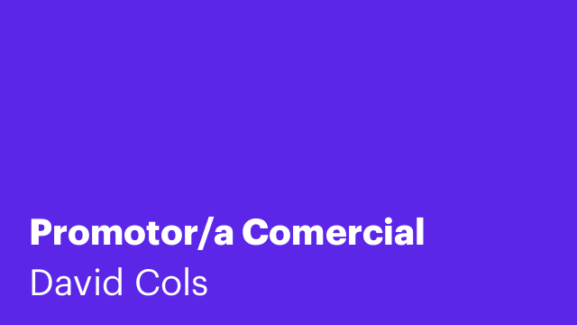 Promotor/a Comercial