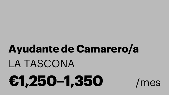 Ayudante de Camarero/a