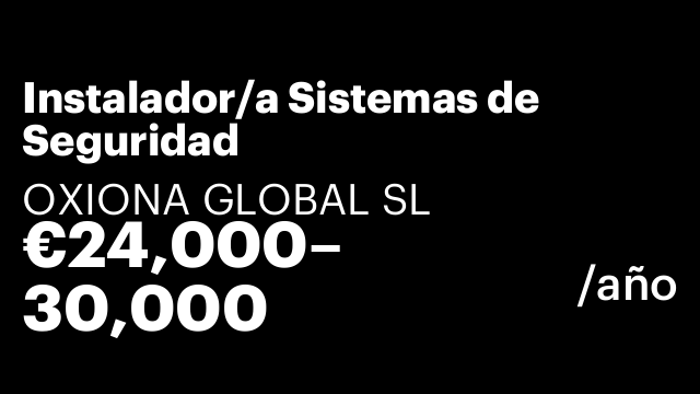 Instalador/a Sistemas de Seguridad