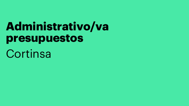 Administrativo/va presupuestos