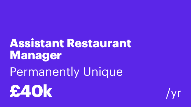 Assistant Restaurant Manager