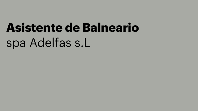 Asistente de Balneario