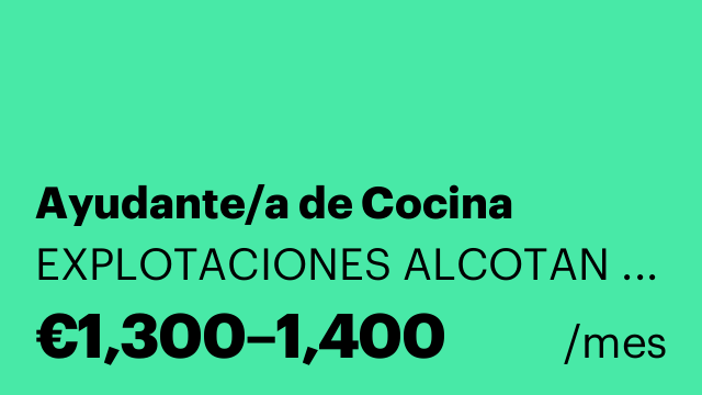 Ayudante/a de Cocina