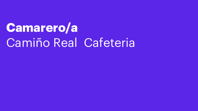 Camarero/a