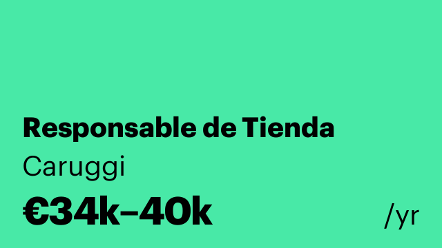 Responsable de Tienda