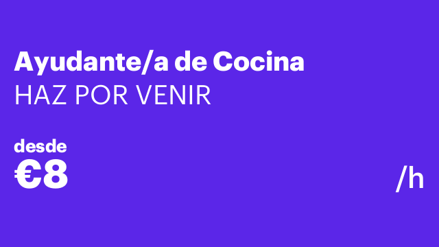 Ayudante/a de Cocina