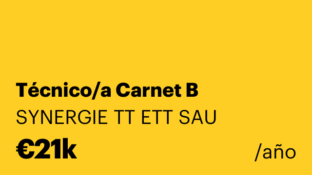 Técnico/a Carnet B