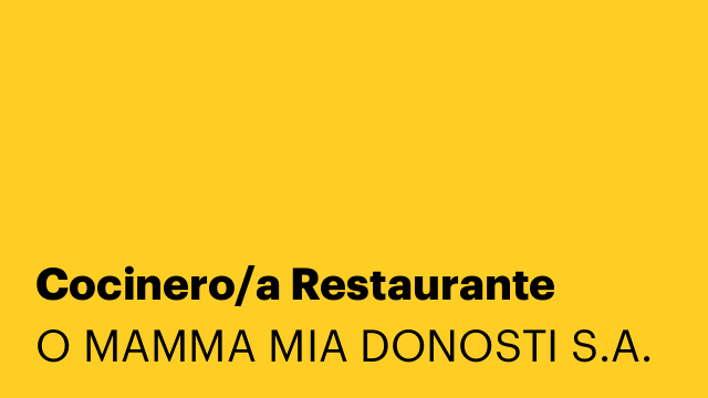 Cocinero/a Restaurante